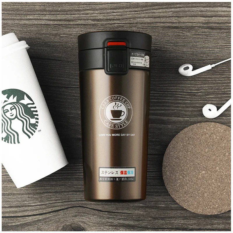 Новая кофейная чашка из нержавеющей стали 304 вакуумная фляжка Студенческая для