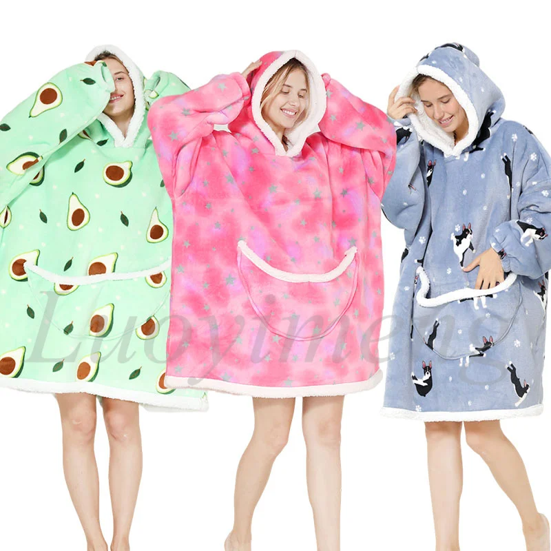 Зимняя женская толстовка с капюшоном свитшот теплые одеяла карманами уличная