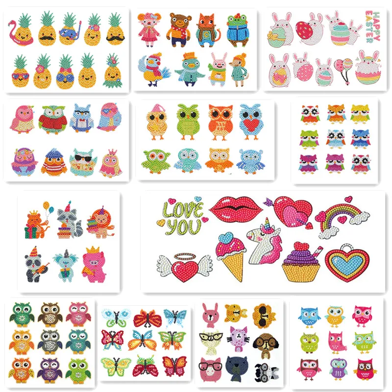 Набор для алмазной живописи 5D сделай сам набор Мультяшные животные наклейки