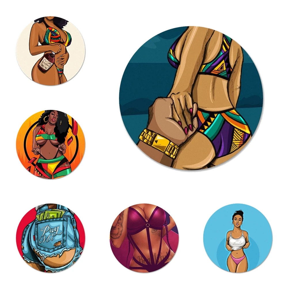 

Sexy Woman Icons Pins Badge Decoration Brooches Metal Badges For Clothes Backpack Decoration