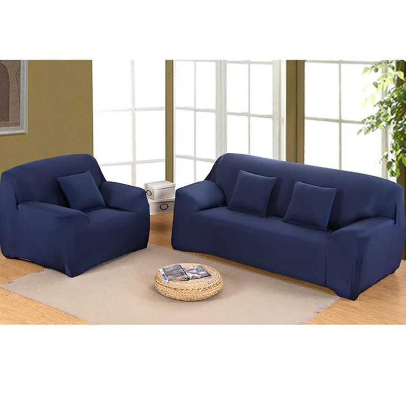 Navy Blue Эластичные чехлы для диванов спандекс секционный диван кресло чехлов для кресла крышка эластичные диван Ipad Mini 1/2/3/4 местный - Цвет: Navy Blue