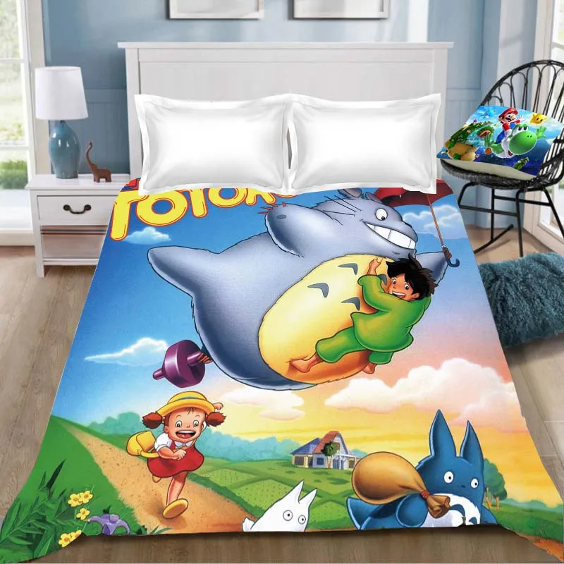 16 Тоторо аниме печать простыня Vegeta Хаяо Миядзаки Tonari No Totoro детская комната Простыня Постельное белье(без наволочки - Цвет: 16