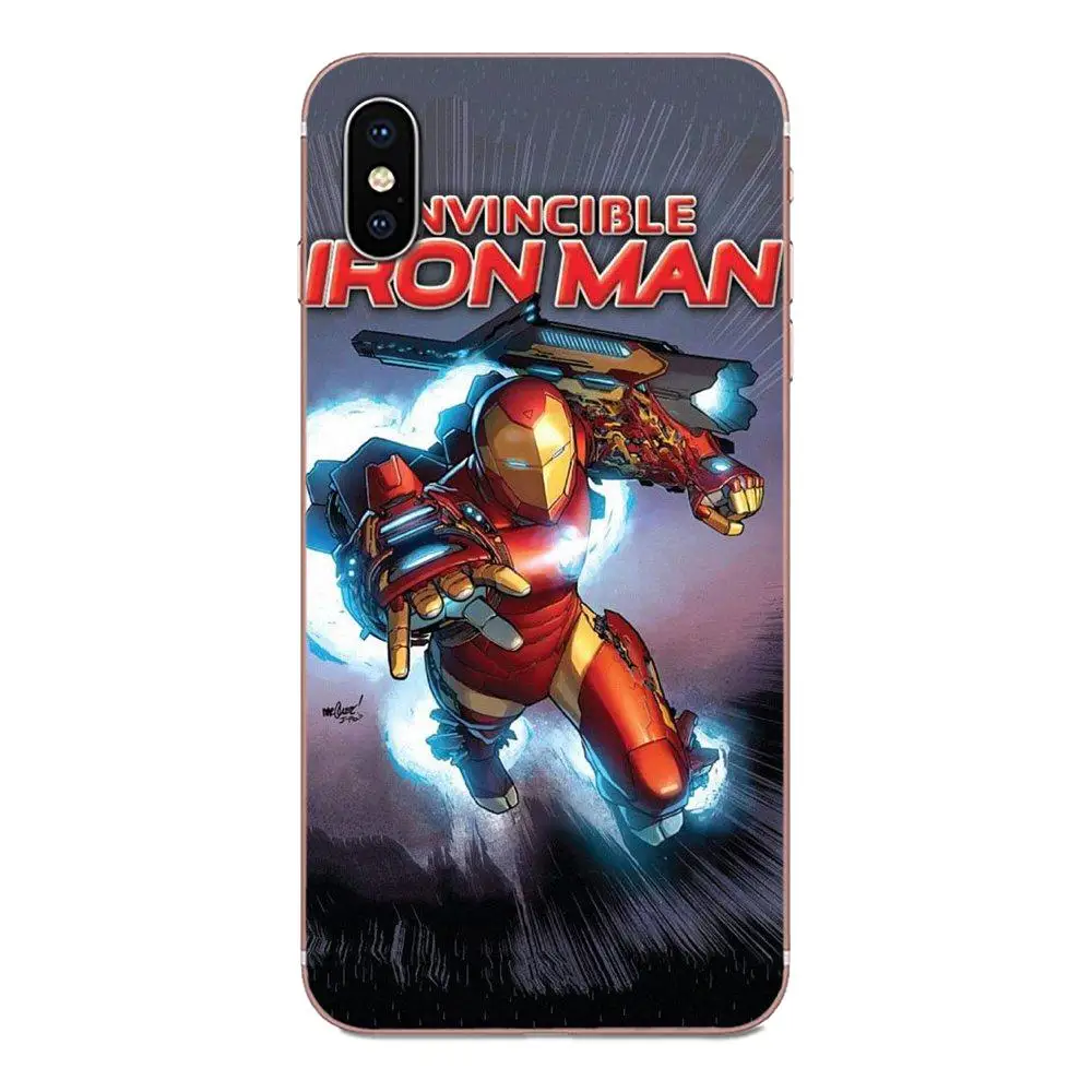 Мягкие чехлы для Galaxy Grand A3 A5 A7 A8 A9 A9S On5 On7 Plus Pro Star 2015 2016 2017 2018 Супергерой Железный человек