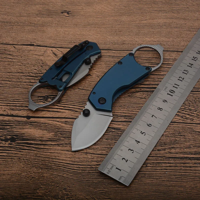 

Hot selling pocket outdoor camping hunting folding knife 8CR13 blade blue steel handle Tactical Survival fruit knives EDC tools