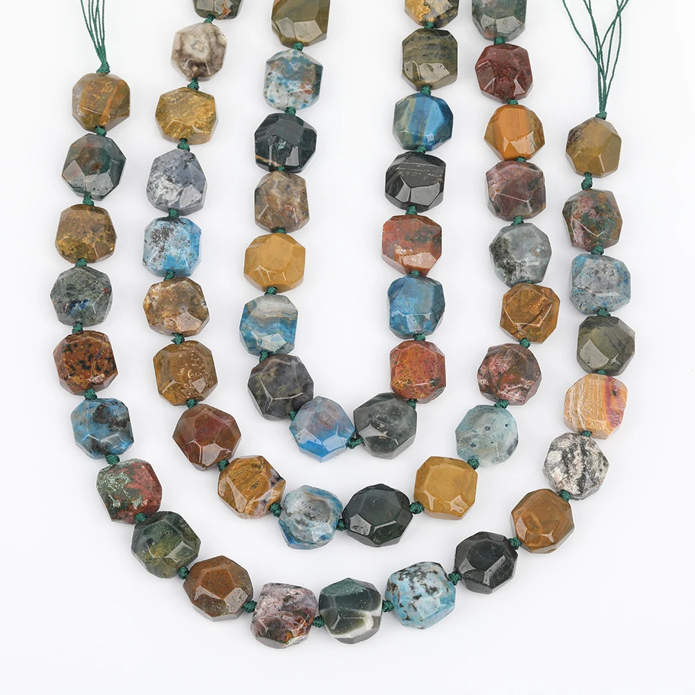 Полная нить Nugget натуральные океанские агаты свободные бусины женские ювелирные