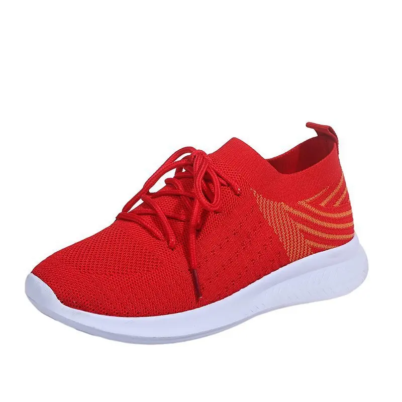 

2021 Spring/Summer Women Shoes Sneakers Lace Up Light Vulcanized Shoes Female Mesh Sneakers Women Casual Shoes Plus Size