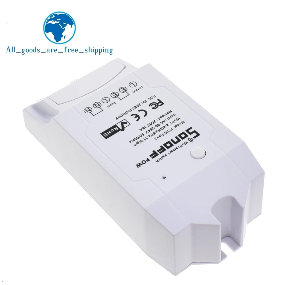 Sonoff Pow R2 15A 3500 Вт Wifi смарт-коммутатор Высокая точность энергопотребление измерительный монитор Потребление энергии тока работа с Alexa