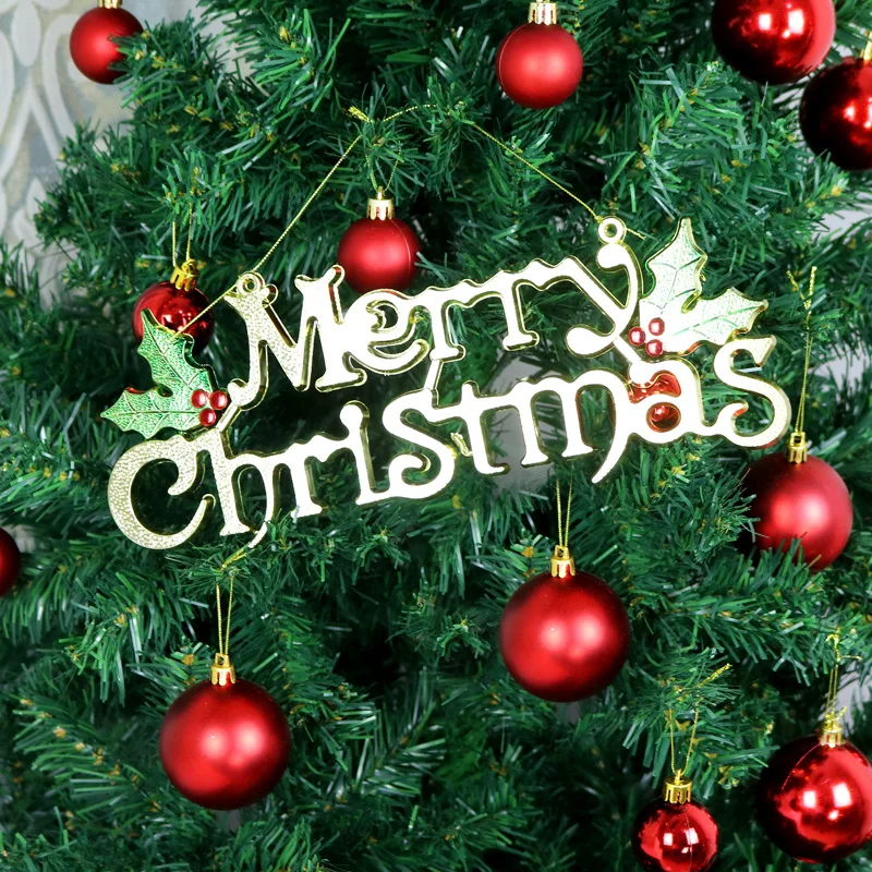 

New Year Christmas Decorations,40cm Merry Christmas Letters Brand, Creative Christmas Tree Top Star Decoration,home Door Hanging