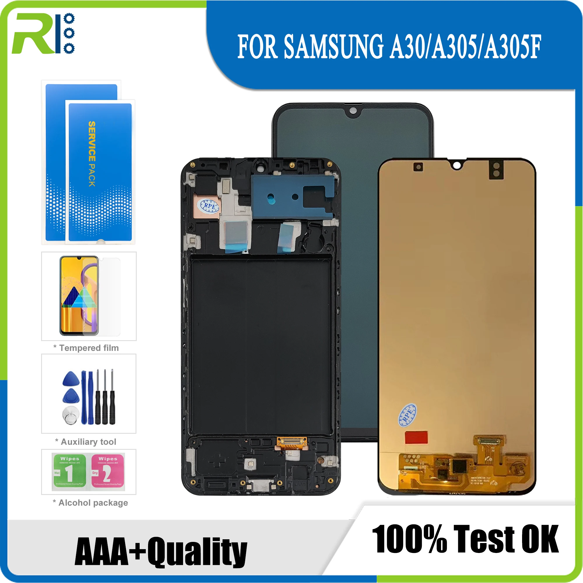 

ЖК-дисплей Super AMOLED 6,4 дюйма для Samsung Galaxy A30 A305 / DS A305F A305FD A305A, ЖК-дисплей с сенсорным экраном и дигитайзером в сборе