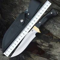 hysenss outdoor sharp survival hiking hunting fishing camping jungle tactical knife 440c steel heavy blade peeling edc tool