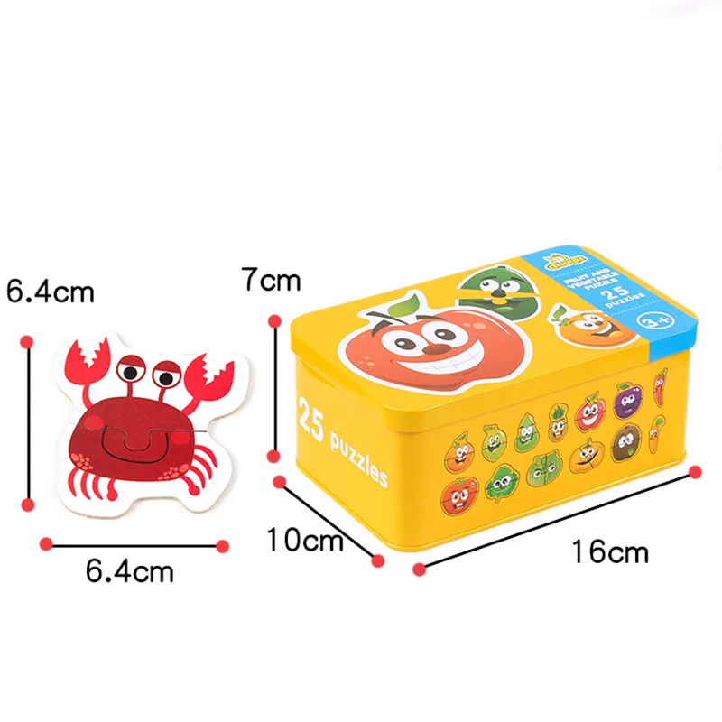 Wooden Montessori Baby Toy Early Education Cartoon Puzzle Games Learning Card Jigsaw Toys For Kids Educational Gift | Игрушки и хобби