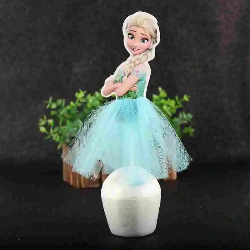 Disney «Холодное сердце» вечерние Фольга воздушные шары вечерние для украшения детского душа в подарок Вечеринка по случаю Дня рождения комплект поставки для день рождения - Цвет: Anna Cake Topper