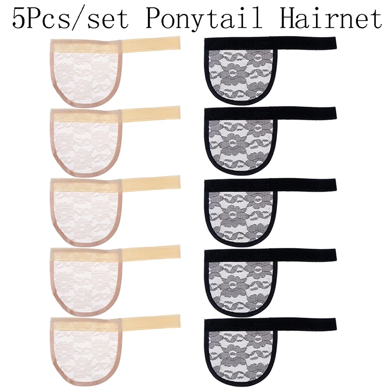 5 шт. пряди для волос с конским хвостом регулируемый ремешок на заднюю часть