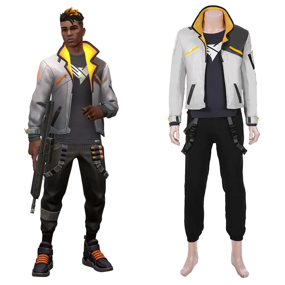 Игра Valorant-феникс Косплэй костюм Для мужчин комплект из куртки и штанов