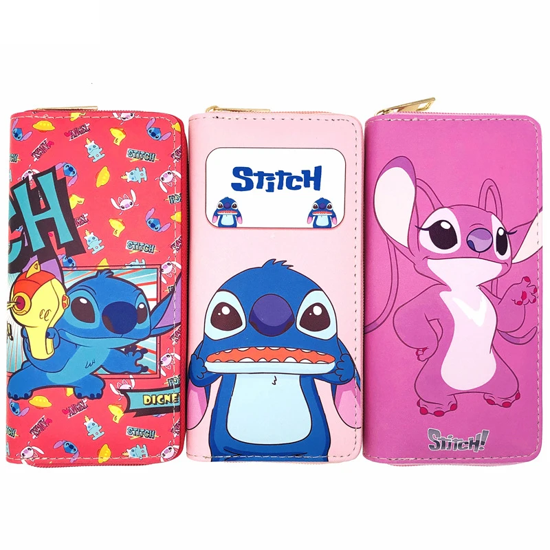Disney Wallet Lilo &amp Stitch Angel Cartoon Ladies Pu Leather Cute Girl Zipper Purse Gifts For Children And Adults | Игрушки и хобби