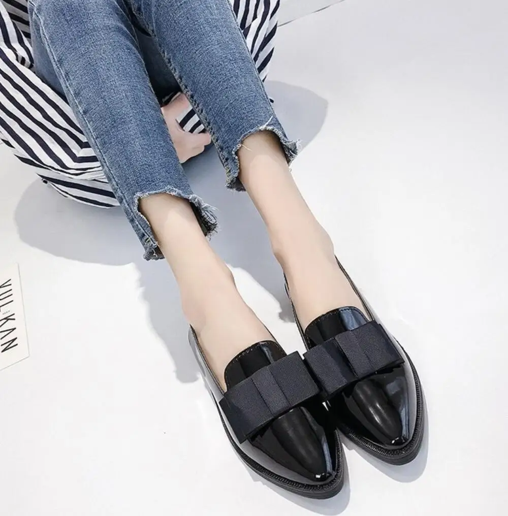 Женские туфли оксфорды на весну/Осенняя обувь плоской подошве Обувь для женщин