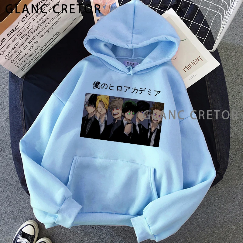 

My Hero Academia Harajuku Ullzang Hoodie Ladies Korean Pullover 90s Graphic Cute Aesthetic Hoodie Fun Kawaii Top Hoodie Girl