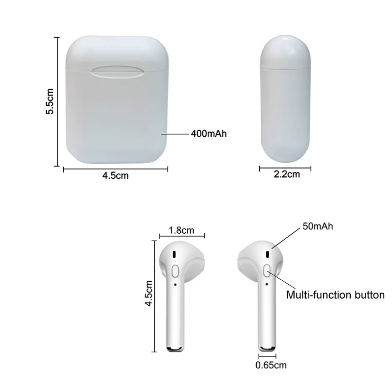 I10 Max TWS Bluetooth 5,0 наушники, беспроводная гарнитура, двойные наушники с зарядным устройством, микрофон pk i10 i7s i9s i11 i12 tws