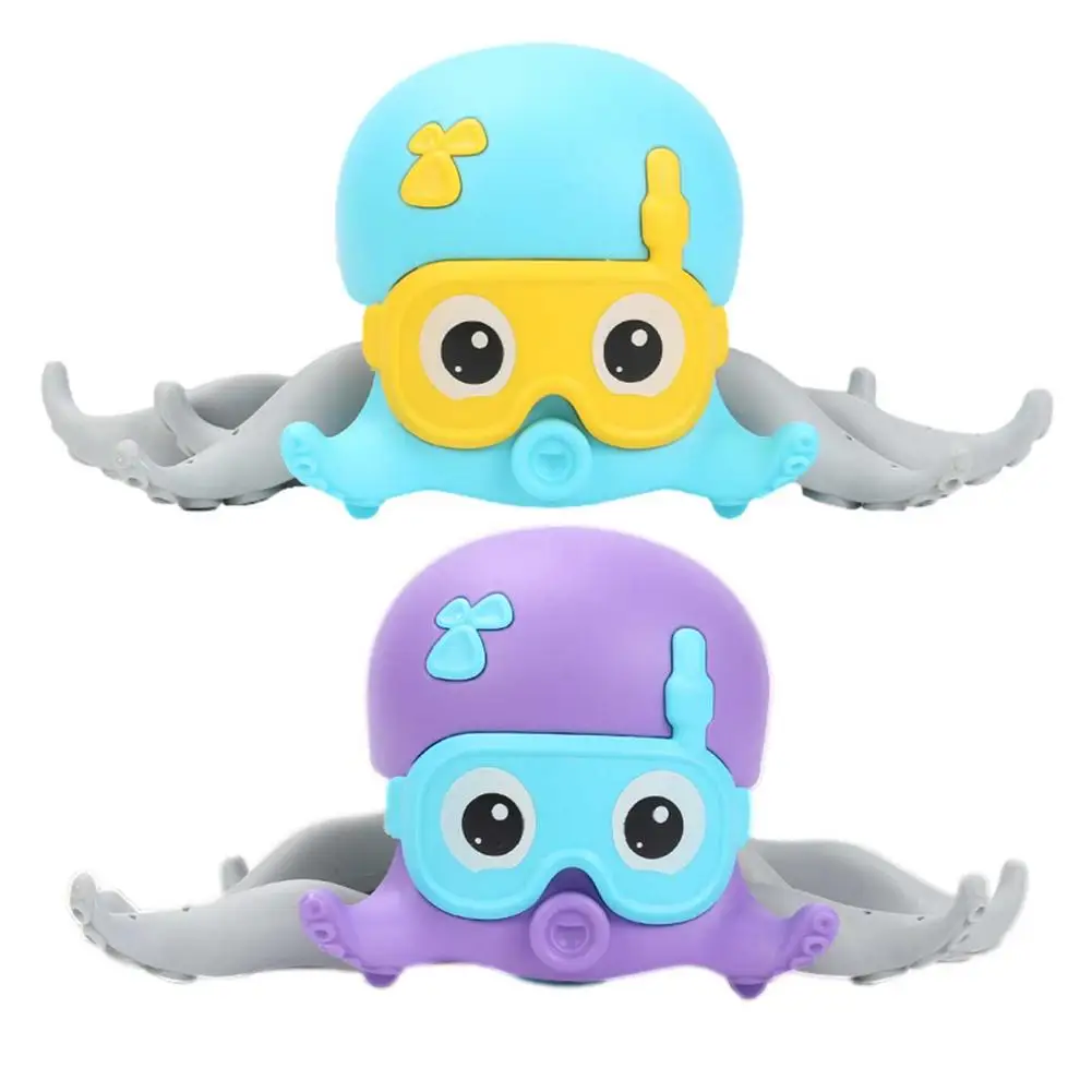 

Baby Bath Toy Cute Wind Up Octopus Bathtub Toy For Children With Wind-up Chain Clockwork Water Floating Beach Baby Playing Toys
