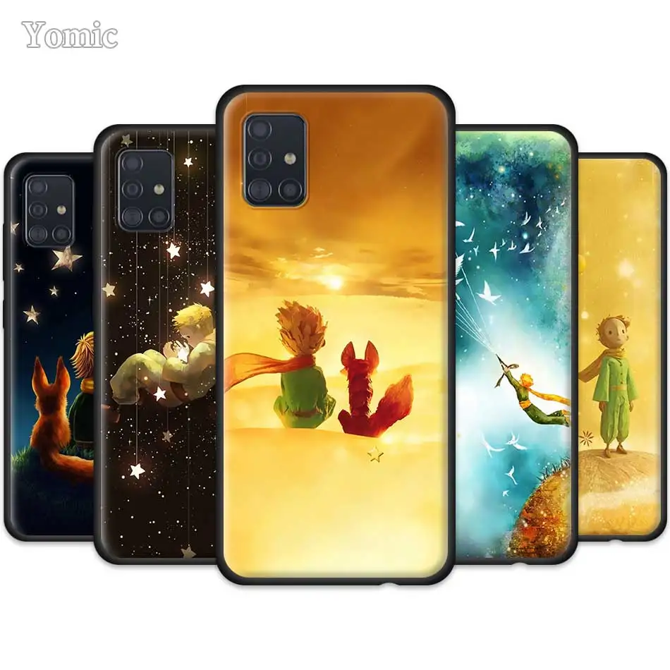 

The Little Prince And the Fox Case for Samsung Galaxy A51 A71 A50 A21s S20 FE S21 Ultra A31 A10 A20e A41 A70 Black Soft Cover