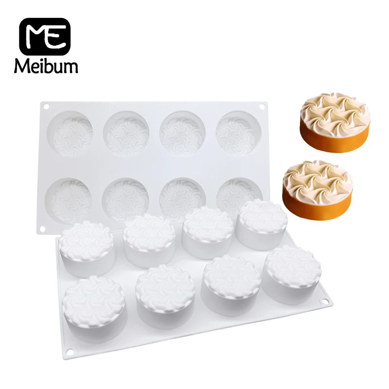 

Силиконовая форма для выпечки Meibum, 8 полостей, для кремов, цветов, маффинов, десертов, шоколада, брауни мусс, форма для выпечки