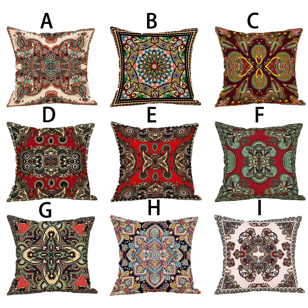 Винтаж Цвет геометрический рисунок узор автомобиля офисная Подушка Наволочка