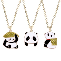 fashion cartoon men and women pendant necklace animal red panda shape alloy variety of optional jewelry gifts direct sales
