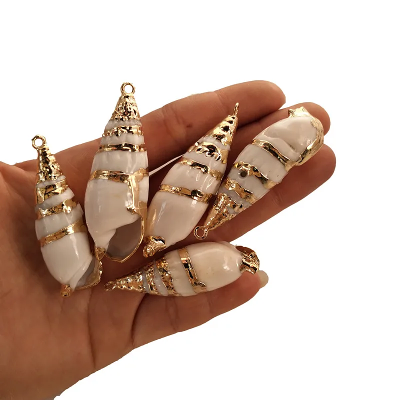 20 шт. белый морской раковины натуральный гребешок подвеска из гальванического