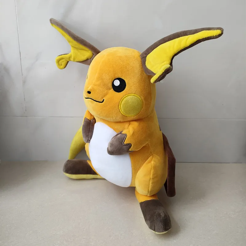 Juego de Anime japon&eacute;s Pokemon Pikachu serie Original Raichu, mu&ntilde;eco de peluche de 30CM, armadura, juguetes de dibujos animados rellenos-3