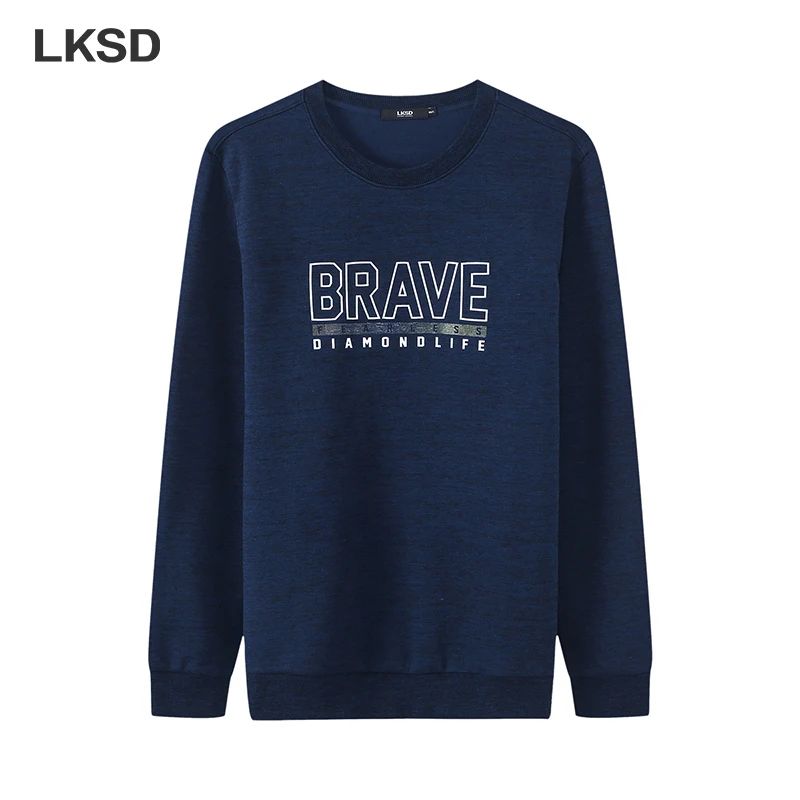 

LKSD Minimalism Sweatshirt For Men Fashion Oneck Letter Loose Tops Casual Hoodies Male Full Sleeve Sport Pullover U143090048