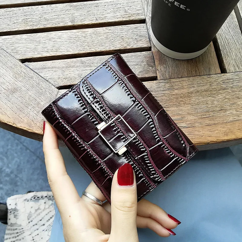Dark Brown Держатель для карт, натуральная кожа, Женский кошелек, Аллигатор, 9 слотов для карт, портмоне, бизнес, для кредитных карт, ID, банковских карт, сумки - Цвет: Dark Brown