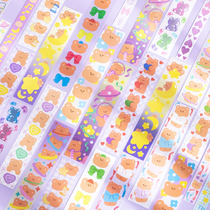 

40 sheets/lot Cute bear Decorative Stickers Scrapbooking Sticker Label DIY Diary Stationery Album Kawaii Party bear sticker