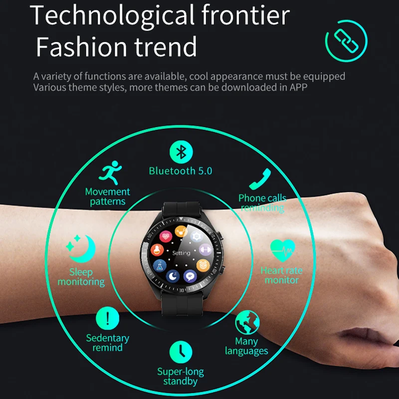 

2021 Hot Smart Watch Touching Control Waterproof With Health Heart Rate Sports Monitoring Unisex GK99
