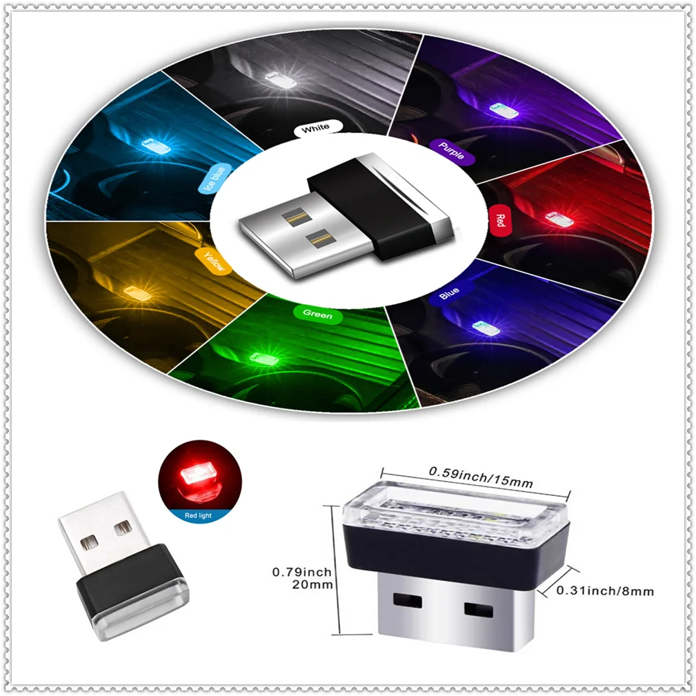 

Car auto USB Atmosphere Light Plug Decor Lamp for Mercedes Benz classe E W201 W211 W212 W213 A124 A207 CLS C218 C219