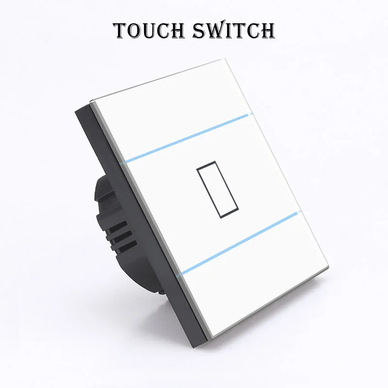 only touch 1 white Стандартный ЕС 1/2/3 группа Водонепроницаемый светильник сенсорный переключатель закаленное Стекло Панель настенный светильник s - Цвет: only touch 1 white