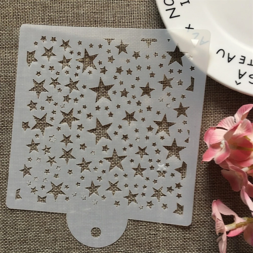 8 шт./компл. 15 см Звезды Падение точка DIY слойные трафареты настенная живопись