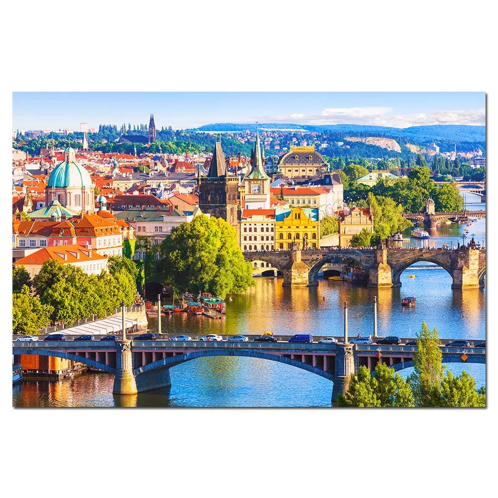 Обои Прага Чешская Республика городской пейзаж настенные художественные
