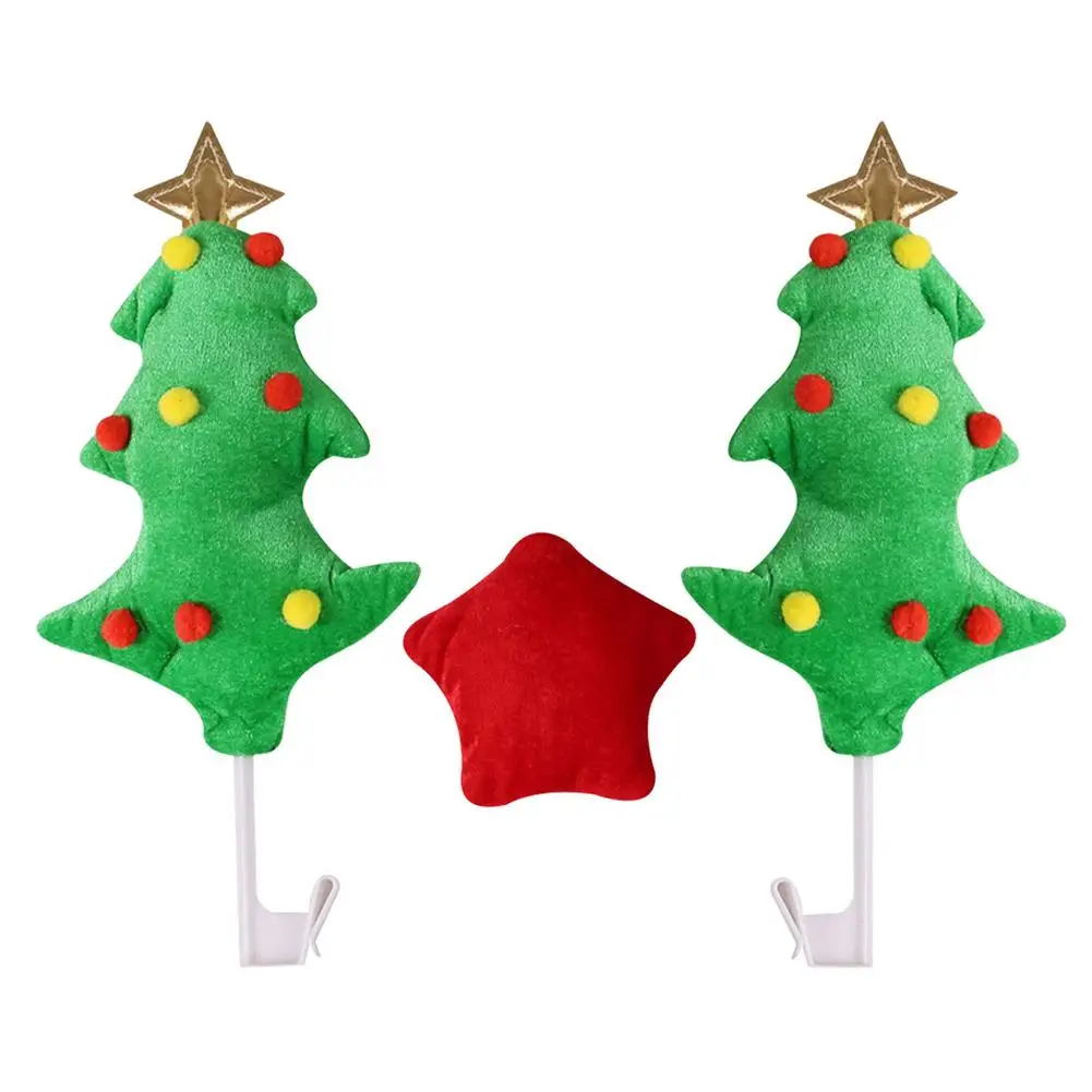 

Christmas Car Decoration Exterior Christmas Tree Candy Cane Red Nose Car Kit Widow Home Roof-Top Accessories For Car Van Truck