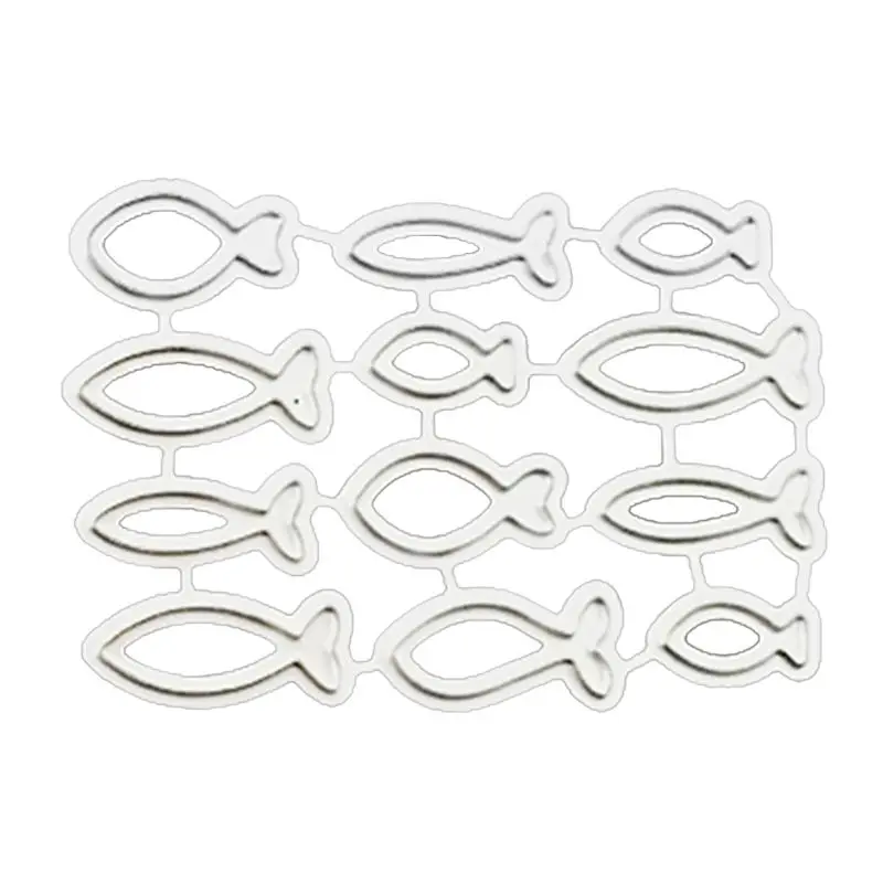 Трафареты из углеродистой стали с мультяшными мини рыбками шаблоны для тиснения