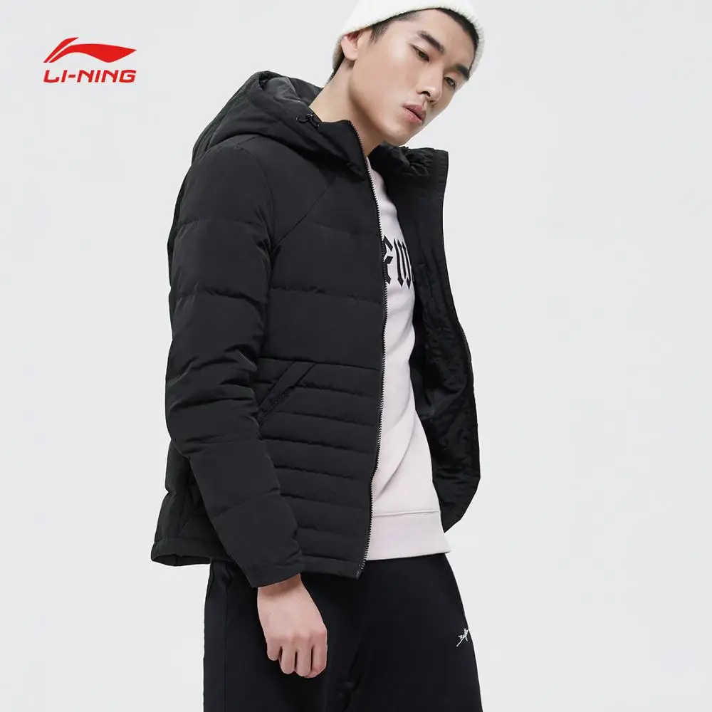 Li-Ning/Мужская короткая пуховая куртка из серии BAD FIVE для баскетбола, уличная теплая зимняя спортивная куртка с подкладкой AYMN013 MWY311