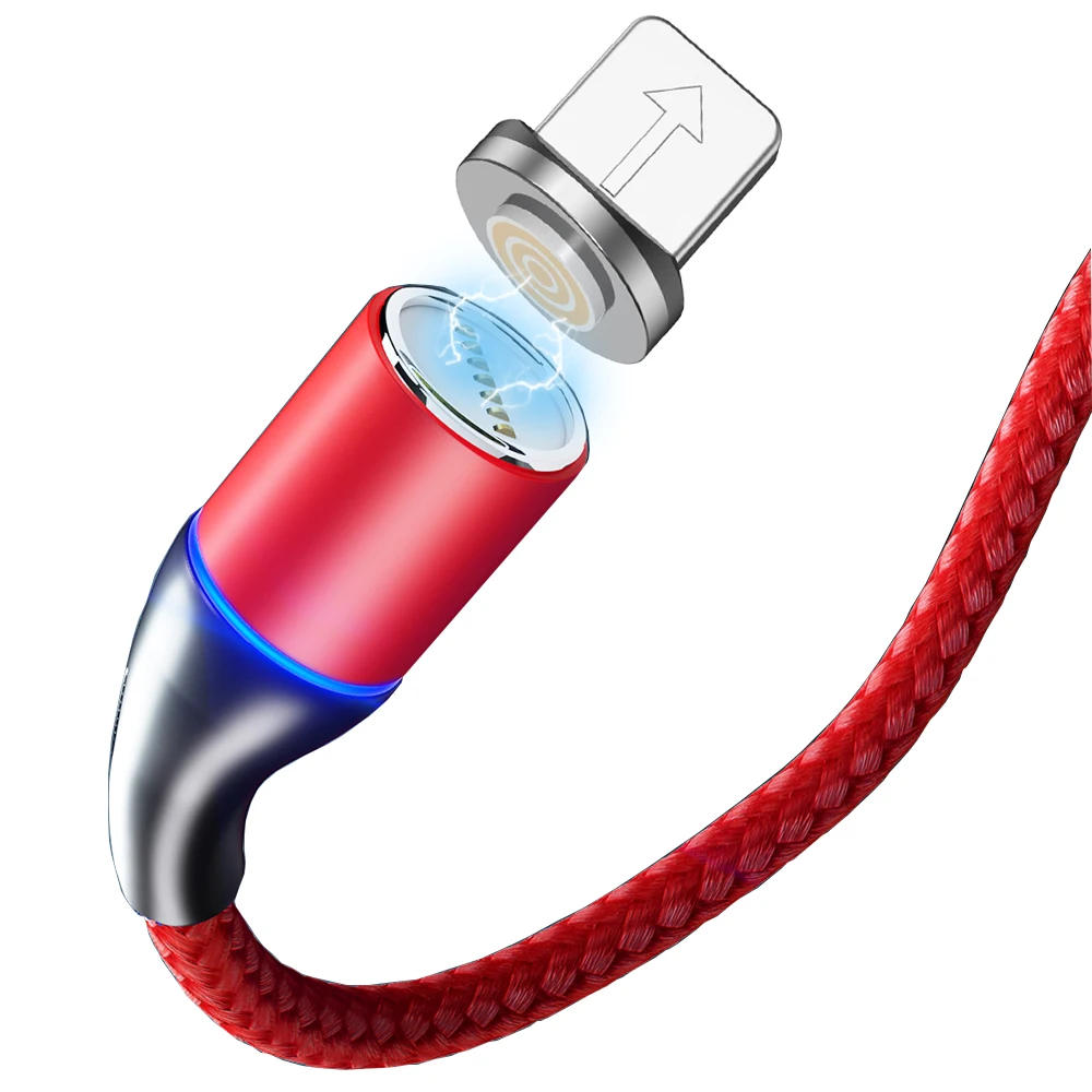 

Magnetic Cable IOS USB phone For Lighting Cable 1M 3A Fast Charging Wire iphone Magnet Charger Phone Cable