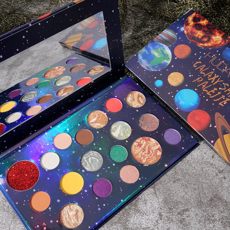 Pandora Planet 18 Colors Palette Shimmer Matte Eyeshadow Kit Makeup Waterproof Pigmented Colorful Nude Eyes Shadow |