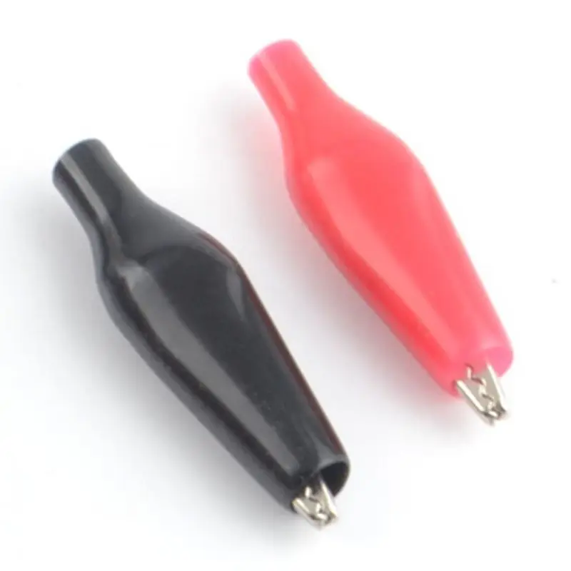 10 шт. 28 мм металлический крокодил G98 Электрический зажим измерительный щуп черный