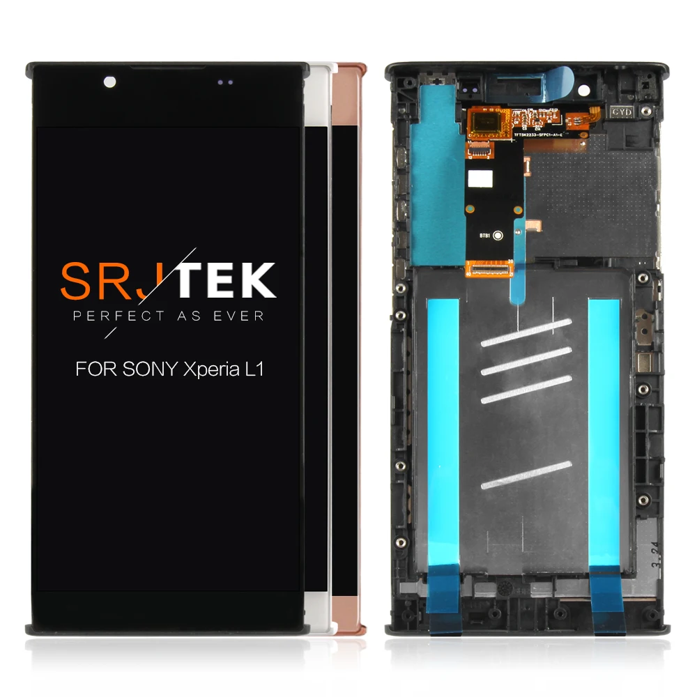 ЖК-дисплей 5 дюйма для SONY Xperia L1 сенсорный экран Sony дигитайзер с рамкой в сборе