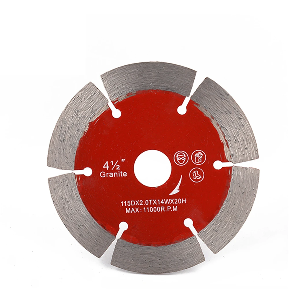 DB28 Six Segmented D115mm Circular Saw Blades 4.5 Inch Sintered Hot Press Diamond Cutting Disc for Granite Ceramic Tiles 10PCS