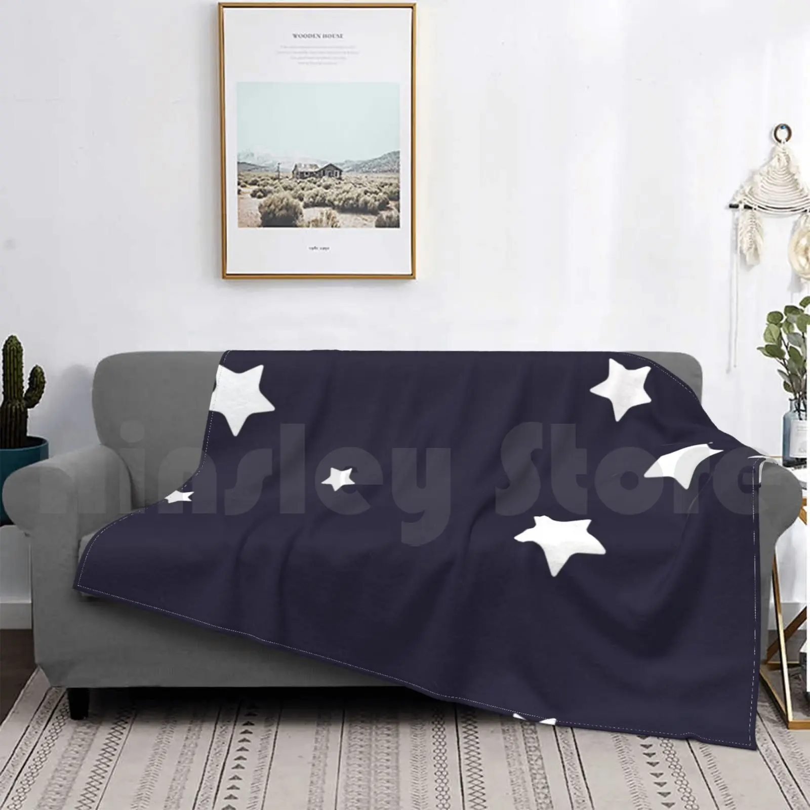 

Blanket Merry Christmas New Year's Card Design Funny Gray Husky Dog In Red