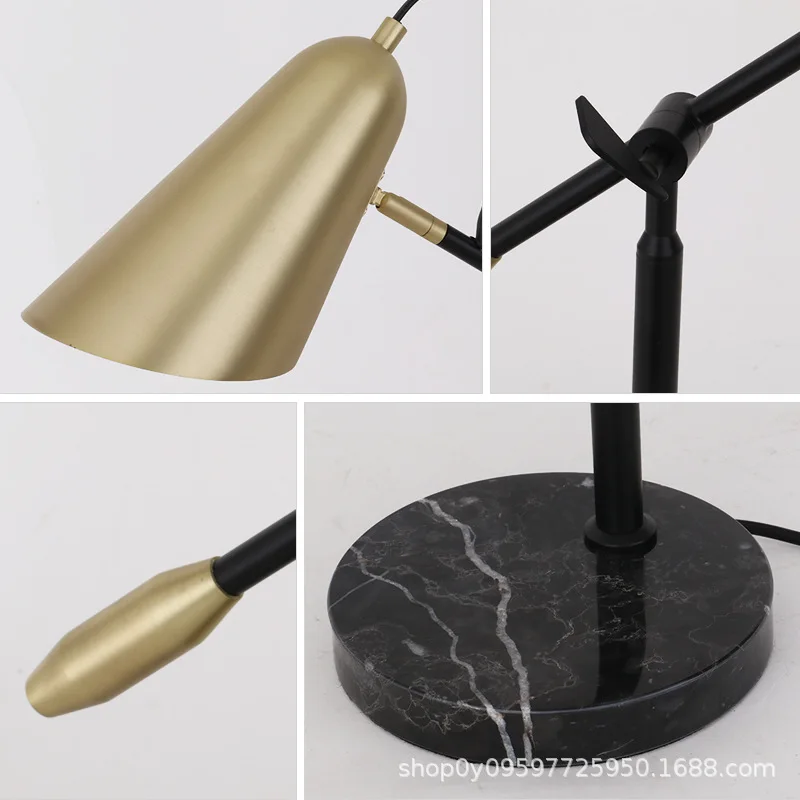 

Marble White desk lamp bedroom led bedside modern creative designer model room hotel living room decorative lamp