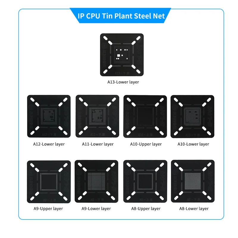 

SUNSHINE G-LON SS-601H PCB HOLDER for iphone 11 XS X CPU/RAM A13/A12/A11 Plant Tin Set tin positioning mold tin plant steel net