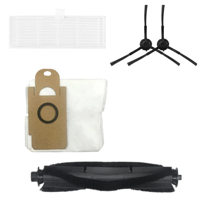 

Replaceable Parts Accessories for Lydsto R1 Robot Vacuum Cleaner Parts Dust Bags Rolling Side Brushes HEPA Filters