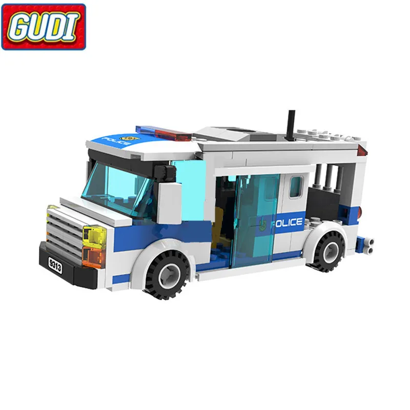 

City Police Prisoner Transport Blocks 204pcs Bricks Building Blocks Sets Model Educational Toys For Children 9313